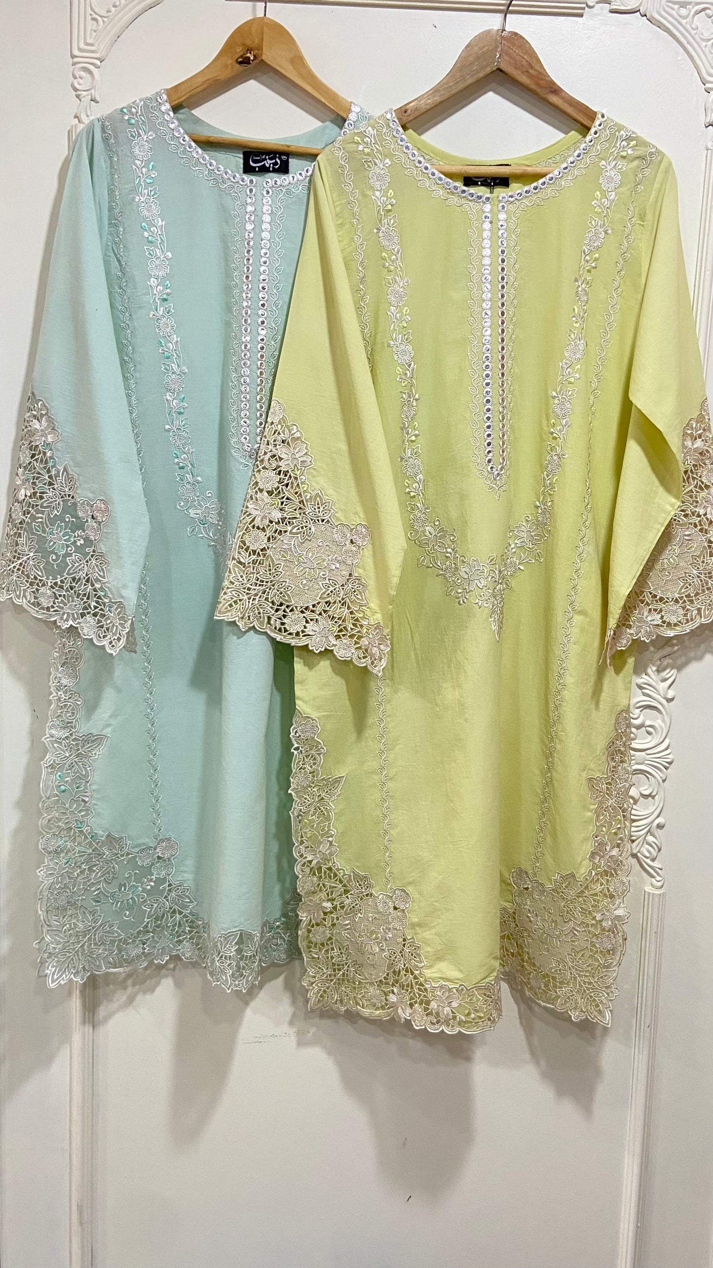 lemon applique Kurta.