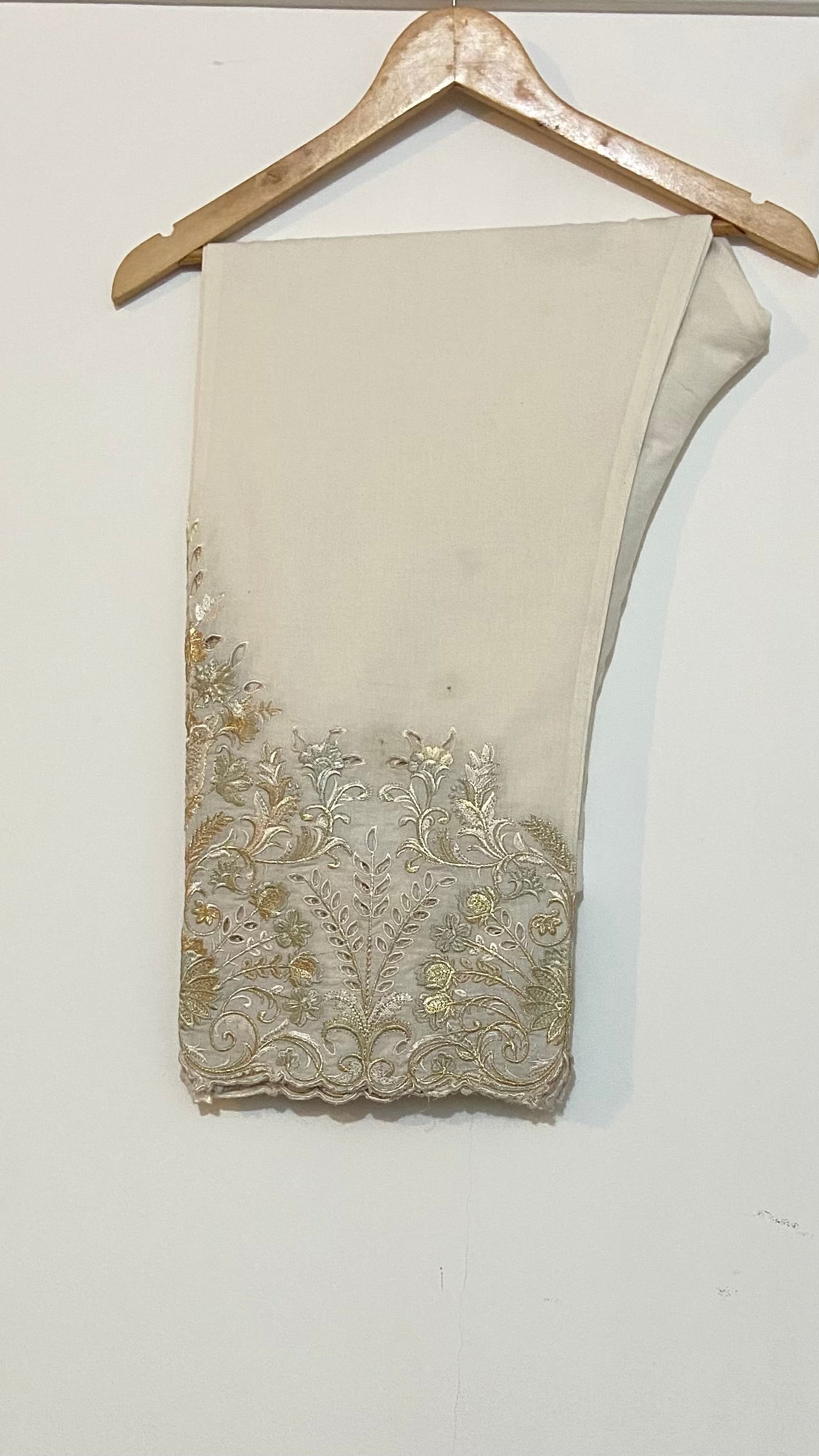 Ivory Embroidered & Cut Work Pant