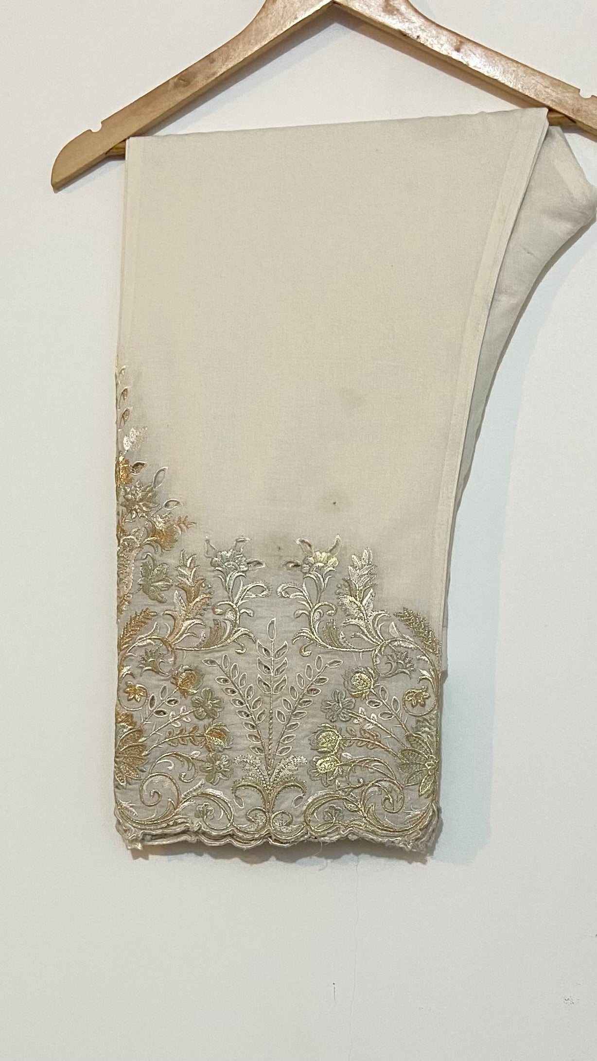 Ivory Embroidered & Cut Work Pant