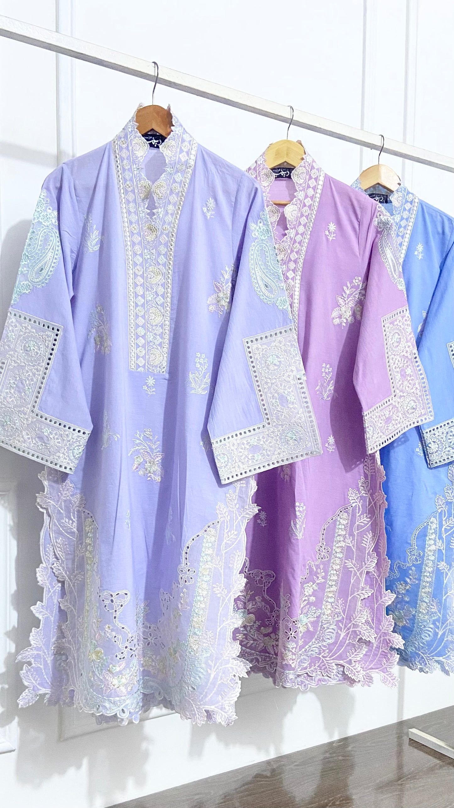 Lavender Embroidered Kurta