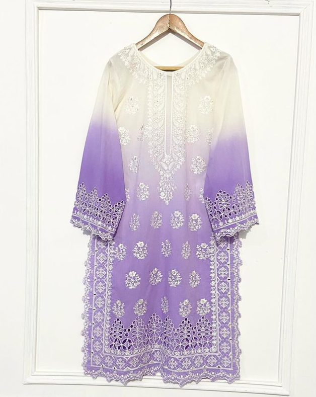 SHADED PURPLE & WHITE KURTA