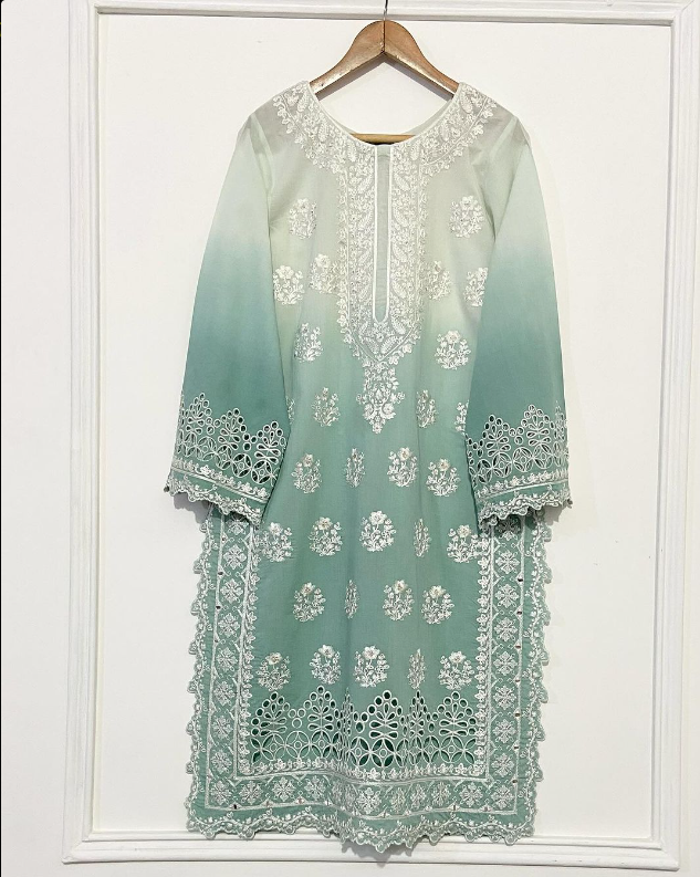 New Arrival! Four Beautiful Embroidered Shaded Kurta