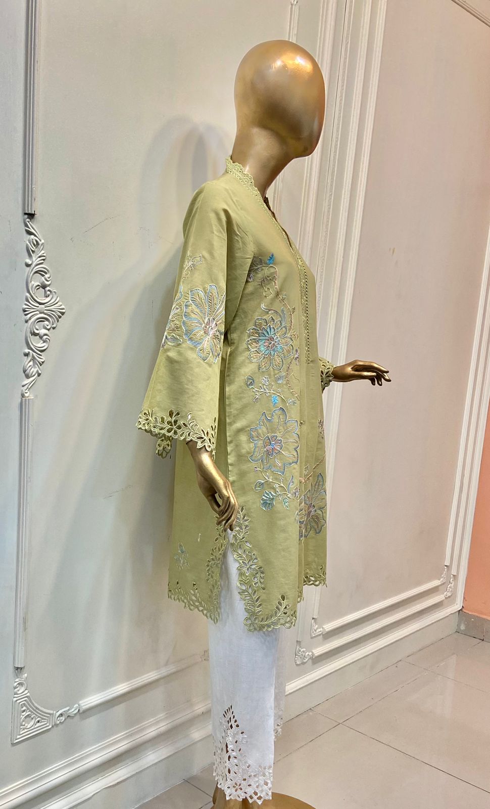 Light Mehndi Kurta