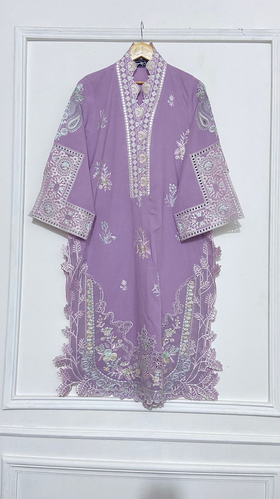 Lavender Embroidered Kurta