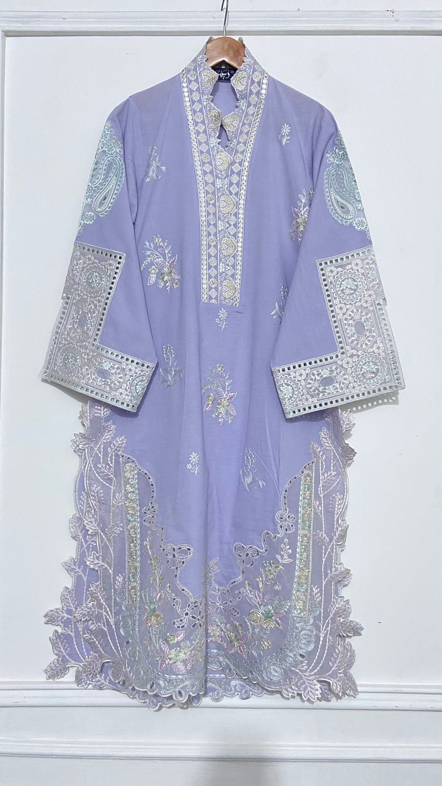 Light Lavender Embroidered Kurta