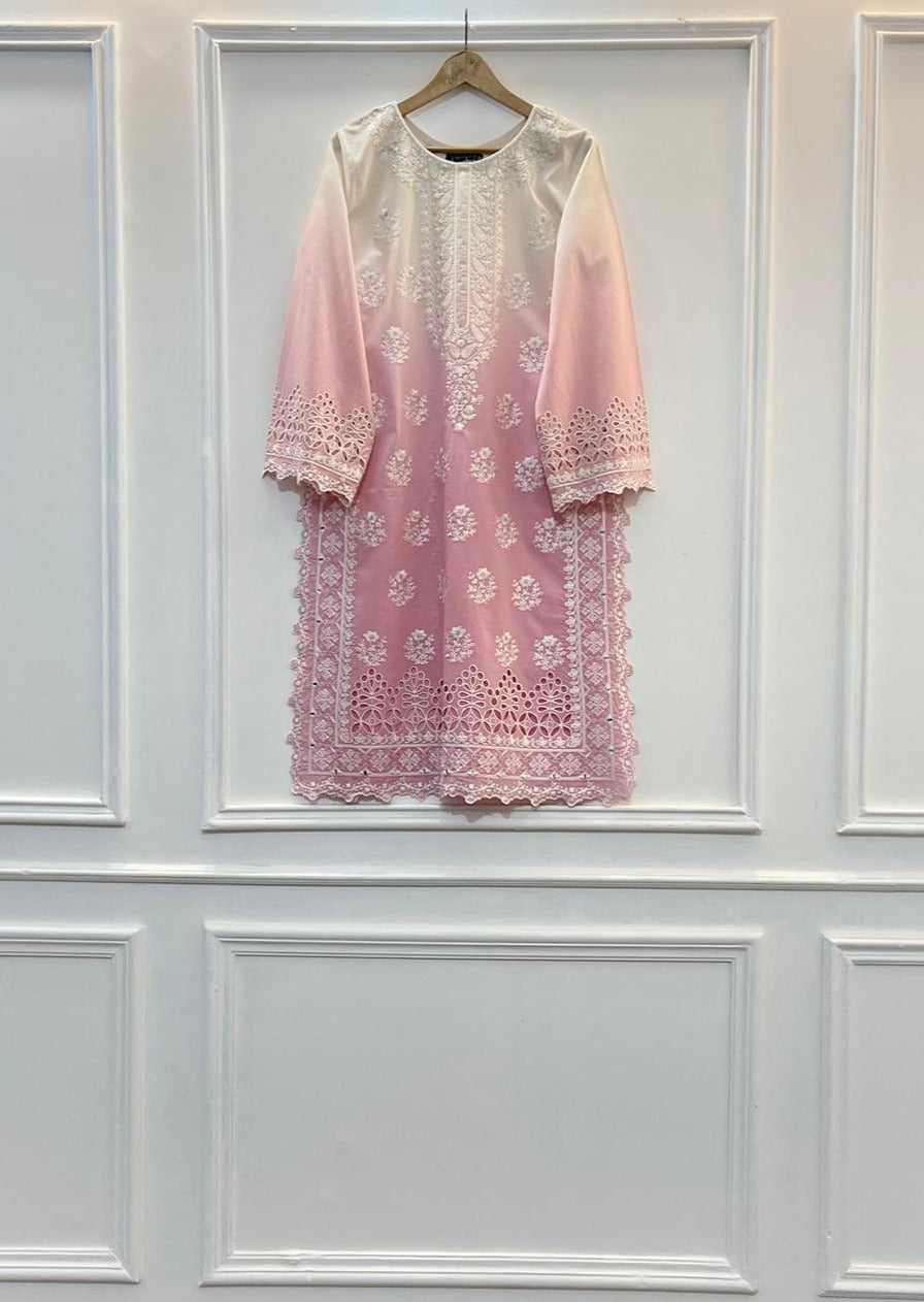 SHADED PINK & WHITE KURTA