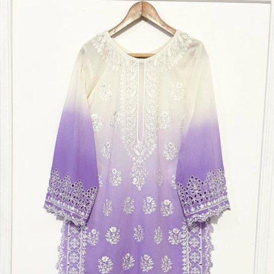 SHADED PURPLE & WHITE KURTA