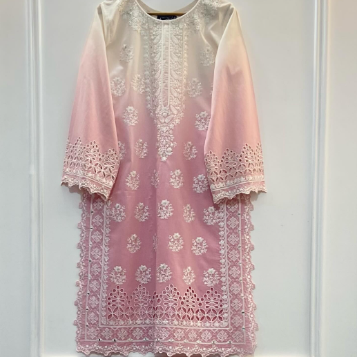 SHADED PINK & WHITE KURTA